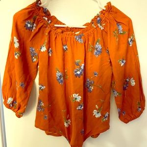 Love Glam Girl Ariana Tie Front Woven Top NWT